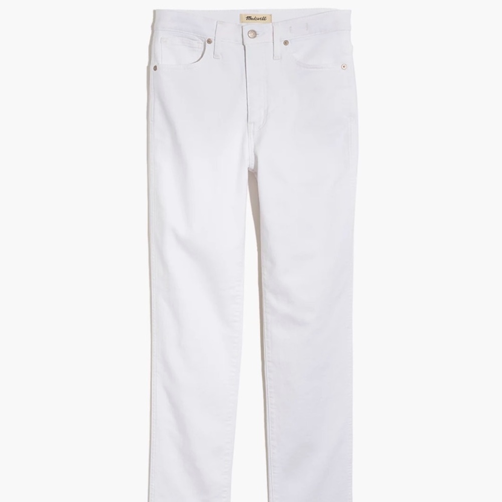 MADEWELL TOMBOY STRAIGHT WHITE JEANS